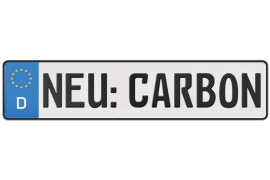 Carbon-Kennzeichen fürs Auto