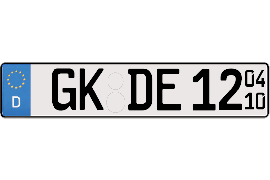 Saisonkennzeichen / Saison-Kfz-Nummernschild